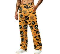 zinmave Pantalon Chandal Hombre con Bolsillo Cintura Elástica Halloween Costume Pantalón Casual Transpirable Único Pantalones Running Calle Descanso 23 L