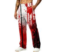 zinmave Pantalones Chandal Hombres Cintura Elástica con Bolsillo Disfraces Halloween Pantalon Basicas Vintage Ligera Pantalones Fitness Deportiva Halloween 15 3XL