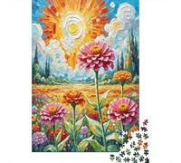 Zinnia elegans Puzzle De 1000, DIY, Juguete Educativo, Decoración del Hogar, Rompecabezas para Adultos, A Partir De 14 Años 1000pcs (75x50cm)
