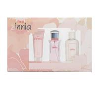 ZINNIA - Flor de Zinnia, Perfume 100ml + Crema de Cuerpo 100ml + Crema de Manos 75ml, Estuche Regalo de Mujer, Pack Flor de Zinnia 3 Piezas, Femenina, Oriental y Floral, Colonia de Larga Duración