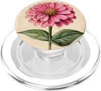 Zinnia Floral Vintage Ilustración Científica Flor PopSockets PopGrip para MagSafe