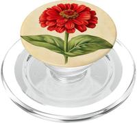 Zinnia Floral Vintage Ilustración Científica Flor PopSockets PopGrip para MagSafe