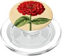 Zinnia Floral Vintage Ilustración Científica Flor PopSockets PopGrip para MagSafe