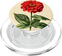 Zinnia Floral Vintage Ilustración Científica Flor PopSockets PopGrip para MagSafe