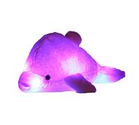 Zinsale 7 Cambio de Color LED aclarar Juguete de delfín Relleno Almohada de Felpa Luz de Noche balancines de Peluche (Rosado, 45cm)