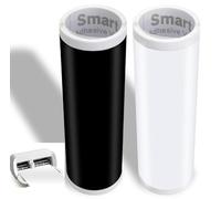 Zinueen Smart Vinilo Permanente para Cricut Joy Xtra, 2 rollos de vinilo adhesivo extra inteligente permanente, 24 x 200 cm, negro y blanco, lámina de plotter autoadhesiva, rollo de vinilo para