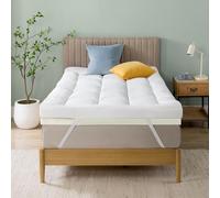 Zinus 4in Pad Mattress Topper, poliéster, Blanco, 190 x 90 cm