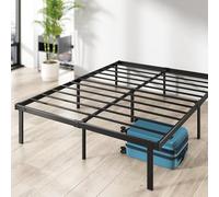ZINUS Caleb - Marco de Cama Doble - Cama de 135 x 190 cm - 36 cm de Altura - Marco de Cama de Metal con Almacenamiento Debajo de la Cama y Soporte de Listones de Acero - Cama Plegable - Negro