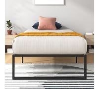 Zinus Cama Lorelai de 90 x 200 cm - Altura 36 cm con Espacio de Almacenamiento Debajo de la Cama - Marco de Cama de Metal - Negro