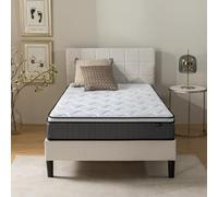 Zinus Colchon 90 x 190 cm Híbrido - Altura 25 cm - Colchón Muelles Ensacados y Viscoelástica - Firmeza Media - Certificado OEKO-TEX