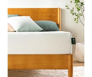 Zinus Colchon Viscoelastico 135 x 190 cm con Infusión de Té Verde - Altura 15 cm - Colchon 135 Hipoalergénico & Frescura Duradera - Firmeza Media - Certificado Oeko-Tex