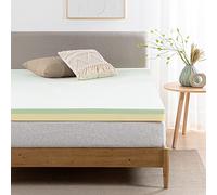 Zinus Cubrecolchón 150x190 cm - Altura 7,6 cm - Colchón de té verde en la memoria de espuma - Cubrecolchón
