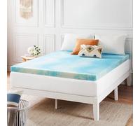 Zinus Cubrecolchón de Espuma viscoelástica con Gel refrescante al té Verde, Espuma de Gel refrescante, Azul, 160 x 190 x 7,62 cm, 6,26 kg