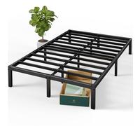 Zinus Elias - Cama de 160 x 190 cm, Estructura de Cama de 36 cm de Altura con contenedor Debajo de la Cama, Estructura de Cama con Plataforma de Metal, Color Negro