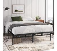Zinus Justin - Cama de 160 x 200 cm, 36 cm de Altura con Almacenamiento bajo la Cama, Cama de Plataforma de Metal, Color Negro