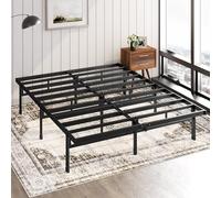 Zinus Justin Somier 135x190 cm - Altura 36 cm - Base Cama Matrimonio en Acero - Láminas de Metal - Montaje Fácil- Espacio de Almacenamiento - Negro