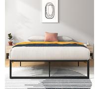 Zinus Lorelai - Cama de 180 x 200 cm, Marco de Cama de Altura 36 cm con Almacenamiento Debajo de la Cama, Marco de Cama Plataforma de Metal, Color Negro