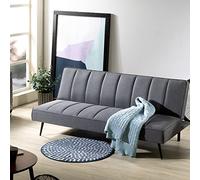 Zinus Quinn Clic Clac Sofá Cama - Sofá Cama Plegable 2 en 1 - Adecuado para Habitaciones de Invitados y Espacios pequeños - Gris Oscuro