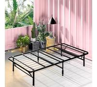 Zinus SmartBase Somier Plegable 90x190 cm - Altura 35 cm - Base Cama Individual en Acero - Montaje Sin Herramientas - Espacio de Almacenamiento - Negro