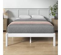 Zinus Somier Ellie de bambú 135x190 cm - Somier Moderno y Ligero con láminas de Madera - 35,5 cm de Espacio Libre bajo la Cama - Diseño ecológico en Color Blanco