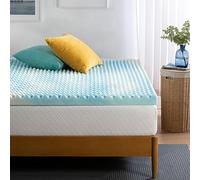 Zinus Surcolchón de 160 x 200 cm - Altura del colchón 7,6 cm - Colchón Cooling Gel Swirl de Espuma viscoelástica - Surcolchones, Azul