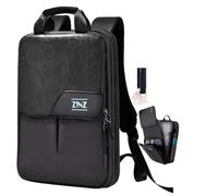 ZINZ 15.6" 16" 17" Mochila Delgada y Expandible para Computadora Portátil Mochila de Viaje para Negocios Mochila Impermeable para Hombres y Mujeres,Negro