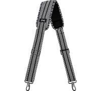 ZINZ 57" Correa de Hombro con Cojín Fijo Ultragrueso y Hebillas de Doble Equilibrio,Correa para el Hombro para Equipaje,Computadora,Cámara,Correas de Hombro Portatil(145cm,Jacquard blanco y negro)