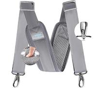 ZINZ 77 Pulgadas Correa de Hombro, Correa de Bolsa Universal con Cojín Fijo Ultra Grueso y Hebillas de Doble Equilibrio para Bolsa de Hombro, Equipaje, Cámara, Bandolera, etc - Gris