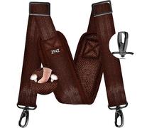 ZINZ 77 pulgadas Correa de Hombro, Correa de Bolsa Universal con Cojín Fijo Ultra Grueso y Hebillas de Doble Equilibrio para Bolsa de Hombro, Equipaje, Cámara, Bandolera, etc - Marrón