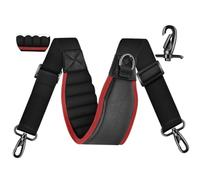ZINZ Correa de Hombro de 67" con diseño acolchado grueso, Correa de Bolso Universal con Hebillas Dobles y Ganchos Giratorios de Metal para Bolso de PC,Negro y rojo