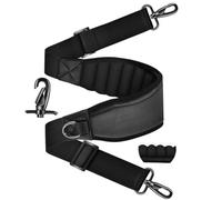 ZINZ Correa de Hombro de 69" con Correa Acolchada Gruesa, Correa de Bolso Universal con Hebillas Dobles y Ganchos Giratorios de Metal para Bolso de PC, Bolso de Mensajero, Maletín y más, Negro