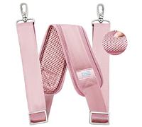 ZINZ Correa de Hombro de 79", Almohadilla de Cojín Fija Extragruesa y Cierres Dobles Correa de Repuesto Universal con Ganchos Giratorios de Metal (200 cm,Rosado)