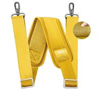 ZINZ Correa de Hombro de 79", Almohadilla de Cojín Fija Extragruesa y Cierres Dobles Correa de Repuesto Universal con Ganchos Giratorios de Metal (200 cm,Amarillo)