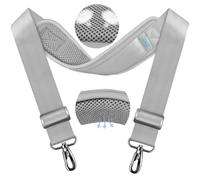ZINZ Correa Universal para Bolso de 79.5" con Almohadilla Transpirable Fija ultragruesa Correa de Hombro Ajustable y Resistente para Bolsa de computadora portátil Bolsa para cámara y más -Gris