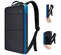 ZINZ Mochila delgada y extensible para portátil de 15", 15,6", 16" con puerto USB, resistente a derrames, para la mayoría de MacBook de 14 a 16", Dell, HP, Lenovo, Asus, negro y azul, 15,6"