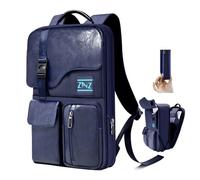 ZINZ Mochila para Portátil Delgada y Expandible de 15,6 pulgadas, Resistente al Agua, Mochila de Viaje Antirrobo para Hombres y Mujeres,Azul