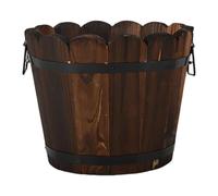 Ziociura Maceta de Madera Tipo Cubo, Soporte para Flores, Contenedor Rústico Multifuncional para Arreglos Florales, Ideal para Amantes de La Jardinería en El P