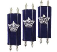 Zion Judaica - Rollos de Torá pequeños completos con Cubierta de 8 Pulgadas, Escritura Completa de la Torá con vocales, trops Simchas Tohrah Judaica, Regalo para Bar, mitzvahs, parsha, práctica de