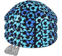 Zion Judaica Sports Kippah - Patrón de juego de pelota para adultos y niños Kippot 6 pulgadas Skullcap Yamaka para Bar/Bat Mitzvah Chuppah boda, Multi Blue Soccer, talla única