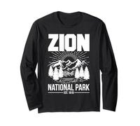 Zion National Park in Utah Women Men Hiking Lover Manga Larga