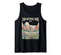 Zion National Park Utah Vintage Naturaleza Amante Wildflower Camiseta sin Mangas