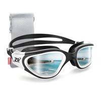 ZIONOR Gafas de natación, G1 MAX polarizadas para natación con protección UV, antiempañamiento, correa ajustable para adultos y hombres y mujeres (BlackWhite)