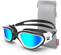 ZIONOR Gafas de natación, gafas de natación G1SE para hombre y mujer con protección UV confort antivaho gafas de natación profesionales (Blanco-Oro)