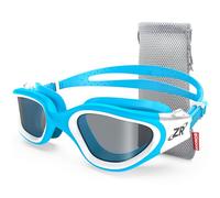 ZIONOR Gafas de natación polarizadas para hombre y mujer [actualización], G1 Gafas de natación con espejo/lente ahumada, protección UV, antiniebla, correa ajustable, comodidad profesional,