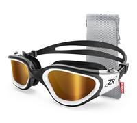 ZIONOR Gafas de natación polarizadas para hombre y mujer [actualización], G1 Gafas de natación con espejo/lente ahumada, protección UV, antiniebla, correa ajustable, comodidad profesional,