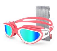 ZIONOR Gafas de natación polarizadas para hombre y mujer [actualización], G1 Gafas de natación con espejo/lente ahumada, protección UV, antiniebla, correa ajustable, comodidad profesional,