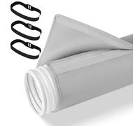 Ziopetru Cubierta de manguera de aire acondicionado portátil, cubierta de manguera de aire acondicionado aislada, color gris, se adapta a mangueras de escape de 5 y 5.9 pulgadas de diámetro