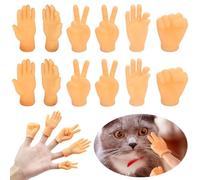 ZIOYA 18 Pcs Tiny Hands Manos Diminutas Manos Pequeñas Títeres de Dedos Mini Títeres de Dedos Dedo Juguetes Conjunto, Adecuado para Juguetes de Broma, Juegos de Broma