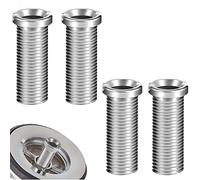 ZIOYA 4 Pieza tornillo de colador de fregadero M12 35mm Acero Inoxidable Espesar 304 Tornillo Hueco para Válvula de Desagüe Tornillo de Enchufe para Válvula de Fregadero Accesorios Cocina