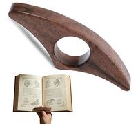 ZIOYANE 2 soportes de madera para páginas de libros, hechos a mano de nogal y accesorio de lectura para amantes de los libros, gusanos de biblioteca y lectores